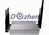 Powerful 8 Antenna Mobile Phone Signal Jammer GPS WiFi VHF UHF 1-25m Range